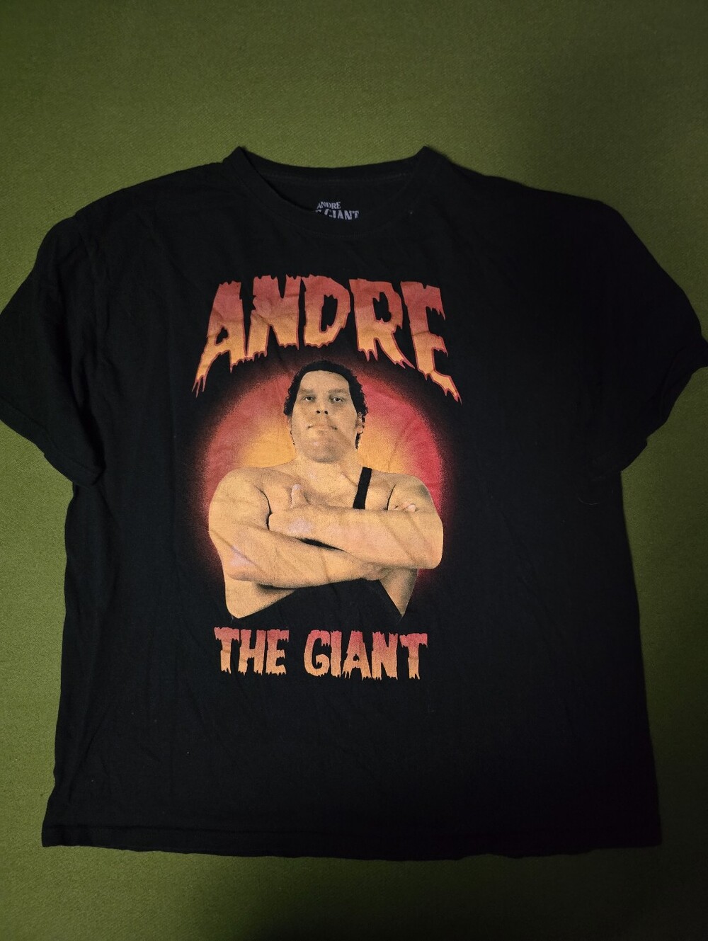 Andre The Giant Black Graphic Tee - Fan Tribute Shirt